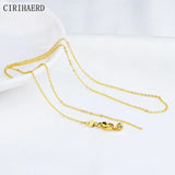 14K/18K Plated O-Chain Flat Thin Clavicle Necklace