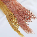 14K/18K Plated O-Chain Flat Thin Clavicle Necklace