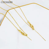 14K/18K Plated O-Chain Flat Thin Clavicle Necklace