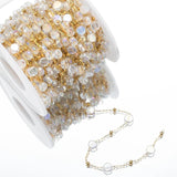 Stainless Steel Crystal Stone Bead Sweater Chain