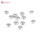 40PCS 3MM 4MM 5MM Silver Brass Wheel Spacer Beads for Bracelets