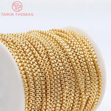 1M 2.9MM 3.6MM 24K Brass Box Necklace Chains for Jewelry Making