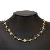 1 Meter Daisy Charm Chain Enamel Flower Beaded DIY Jewelry Making