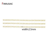 2.5mm/3mm Thin Chains 14k Plated DIY Necklace Bracelet Extension Chain