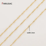 2.5mm/3mm Thin Chains 14k Plated DIY Necklace Bracelet Extension Chain