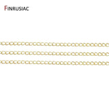 2.5mm/3mm Thin Chains 14k Plated DIY Necklace Bracelet Extension Chain