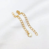 10PCS 14K Plated Brass Extender Chain for DIY Jewelry Making Findings