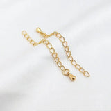 10PCS 14K Plated Brass Extender Chain for DIY Jewelry Making Findings