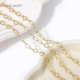 18K Plated Brass Heart Chain for Jewelry Making
