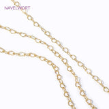 18K Plated Brass Heart Chain for Jewelry Making