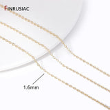 1.6mm 14K Plated Brass Oval Thin Chains for Jewelry Making
