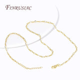 18K Plated Brass Metal 2.5mm Thin Chain Necklace for DIY Jewelry