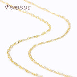 18K Plated Brass Metal 2.5mm Thin Chain Necklace for DIY Jewelry