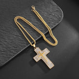 Cross Pendant Chain Necklace For Men Jewelry Hip Hop Accessories