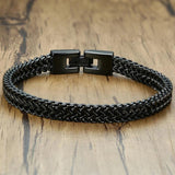 Stainless Steel Double Link Chain Bracelet for Men