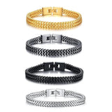 Stainless Steel Double Link Chain Bracelet for Men