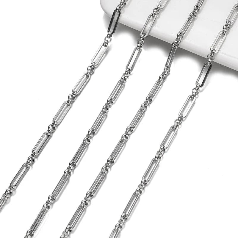 2m Stainless Steel Necklace Chains DIY Bracelet Jewelry Making Materials