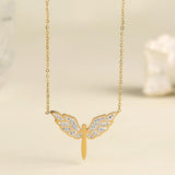 Angel Wings Pendant Titanium Steel Necklace Female Hot Selling