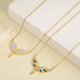 Angel Wings Pendant Titanium Steel Necklace Female Hot Selling