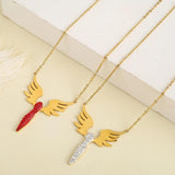 Europe Cross-Border Angel Wings Necklace Ladies Long Wings Collarbone Chain