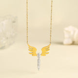 Europe Cross-Border Angel Wings Necklace Ladies Long Wings Collarbone Chain
