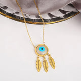 Personalized Shell Devil'S Eye Pendant Necklace