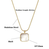 Shell Pendant Necklace Personalized Stainless Steel Charming Jewelry