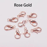 100pcs Lobster Clasps for Bracelets Necklaces DIY Hooks Chain Closure