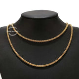 1m Stainless Steel 3mm Plated Wheat Chains DIY Necklace Chains