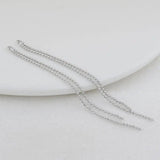 80MM 14K Brass Beads Chain Tassel Charms Pendants DIY Earrings Findings