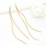 80MM 14K Brass Beads Chain Tassel Charms Pendants DIY Earrings Findings
