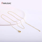 46.5cm Real Plated Chain for Necklace Making DIY Jewelry 1.3mm