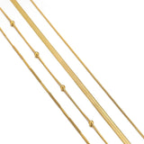 5pcs 40+5cm Stainless Steel Snake Chains Bulk Necklaces DIY Jewelry Chains