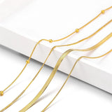 5pcs 40+5cm Stainless Steel Snake Chains Bulk Necklaces DIY Jewelry Chains
