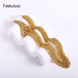 18K Plated Metal Necklace Chains 3 Types Brass 0.8mm/1.3mm/1.4mm