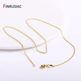 18K Plated Metal Necklace Chains 3 Types Brass 0.8mm/1.3mm/1.4mm