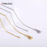 18K Plated Metal Necklace Chains 3 Types Brass 0.8mm/1.3mm/1.4mm