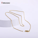 18K Plated Metal Necklace Chains 3 Types Brass 0.8mm/1.3mm/1.4mm