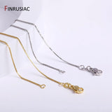 18K Plated Metal Necklace Chains 3 Types Brass 0.8mm/1.3mm/1.4mm