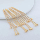 82MM 14K Brass Snake Chain Tassel Charms Pendants