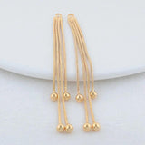 82MM 14K Brass Snake Chain Tassel Charms Pendants