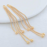 82MM 14K Brass Snake Chain Tassel Charms Pendants