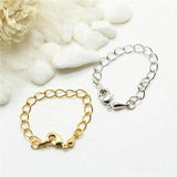 6PCS 14K Plated Brass Extender Chains with Lobster Clasps