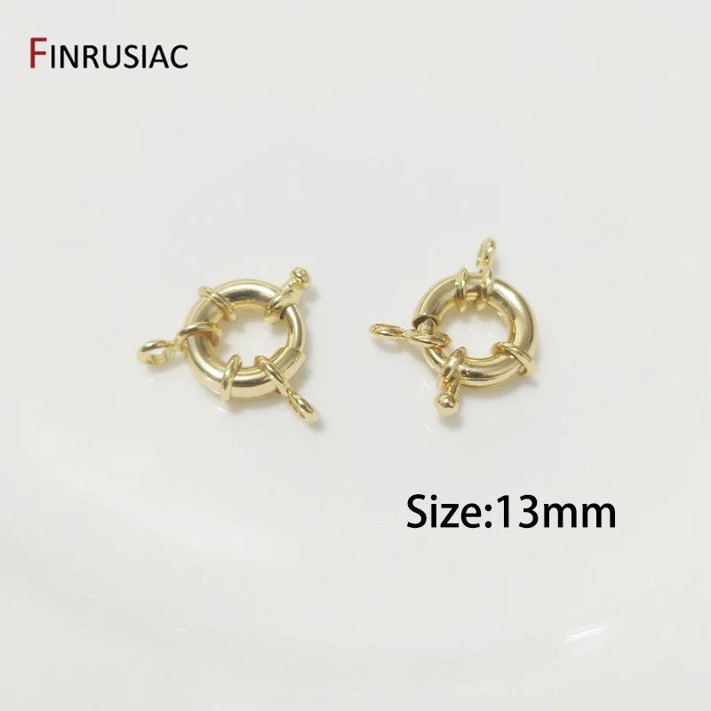18K Plated Brass Spring Clasps Steering Wheel Sailor Clasp