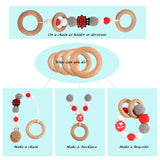 Baby Beech Cartoon Animal Wooden Ring for DIY Pacifier Chain