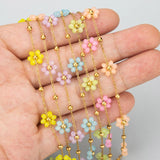 C350 Natural Beads Chain Stainless Steel Nickel Free 1m/lot