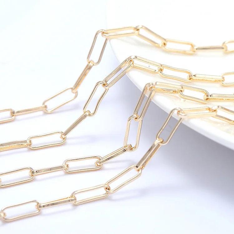 14K Plated Brass Chain for Jewelry Making