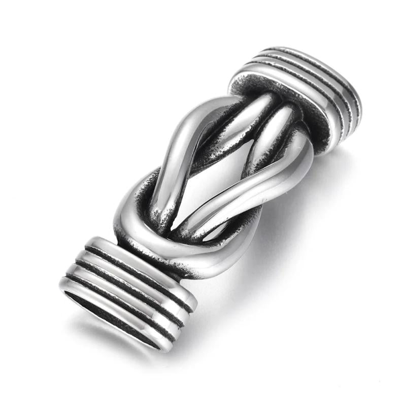 2Pcs Stainless Steel Infinity Knot Connectors for DIY Bracelet Making
