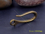 Retro Brass Belt Keyring FOB Clip for Key Chain Wallet Chain