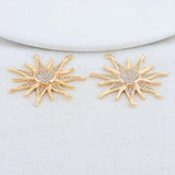14K Brass Sun Charms Pendants Jewelry Making Supplies